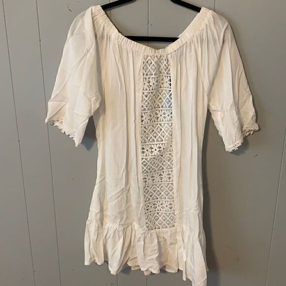 NWT Solitaire Swim White Cover Up Size Large - Picture 1 of 3